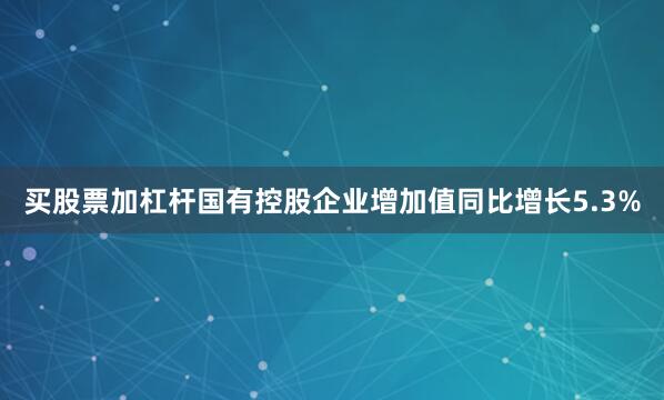 买股票加杠杆国有控股企业增加值同比增长5.3%